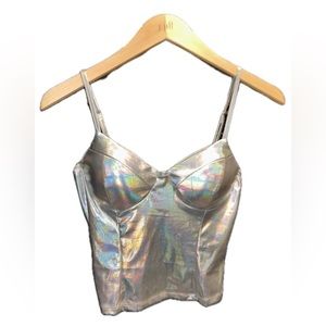 Fashion Nova Metallic Tank Top